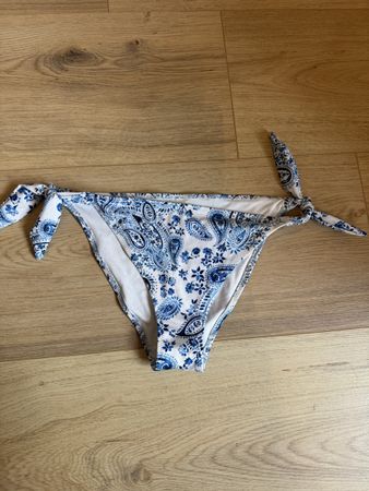 Bikini Unterteil Paisley blau weiss gebraucht 