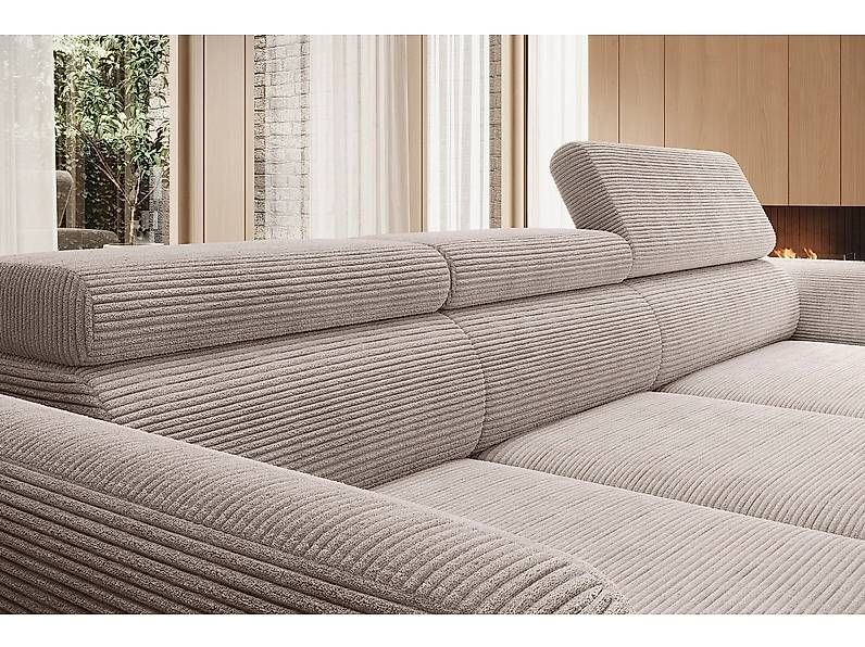 Divani: Ecksofa ALISSON  Stoff Beige, elektrisch (Conforama) – Usato da Basel venduto da Moebeloutlet1 4