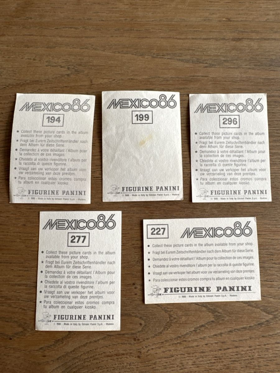 Panini Carte collezionabili: 5 Panini Sammelbilder Mexiko 86 – Nuovo (secondo la descrizione) da Frauenfeld venduto da Jose_luis 1