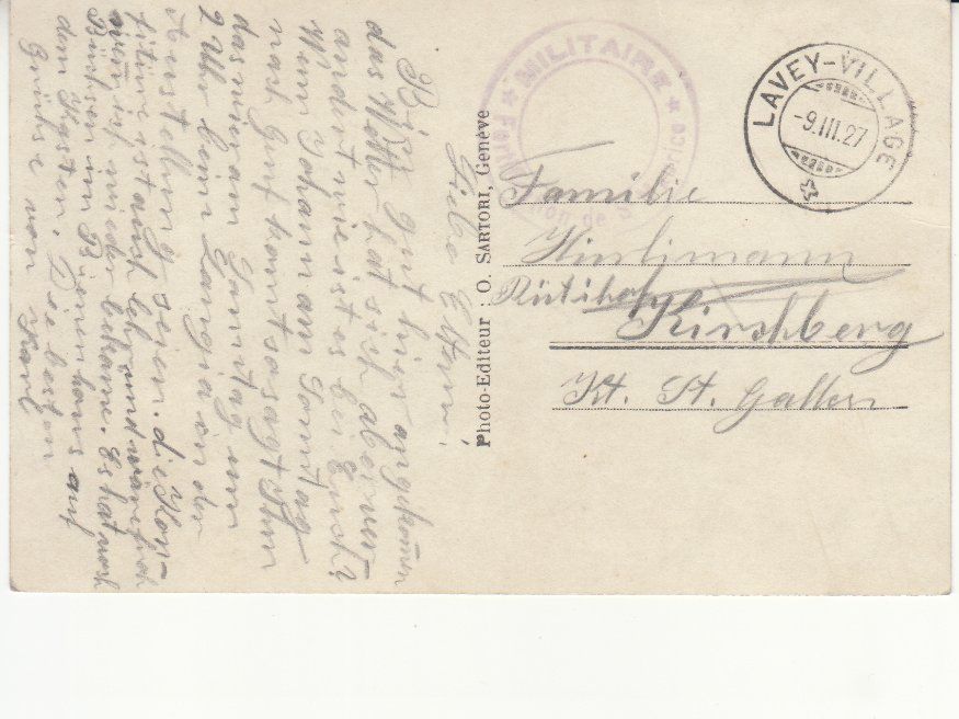 Cartoline postali: Territet 1927 – Usato da Bürglen TG venduto da StampGraf 1