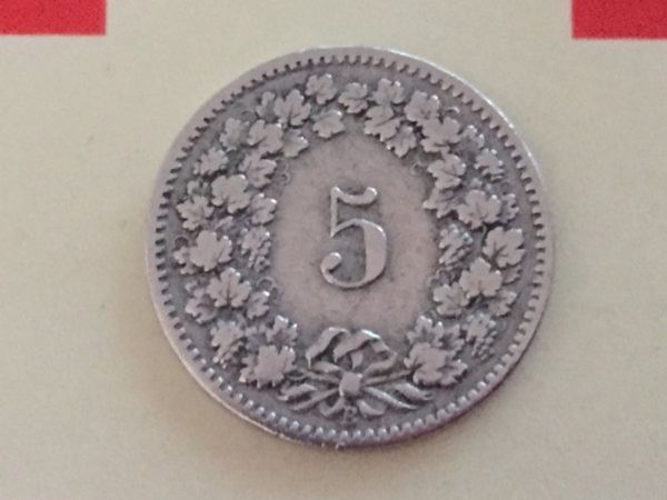 Alle Münzen: 5 Rappen 1908 ss, nur 3,0 Mio! – Gebraucht aus Elsau von herbybay 1