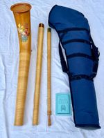 Wunderschönes bemaltes CH-Alphorn mit Tasche
