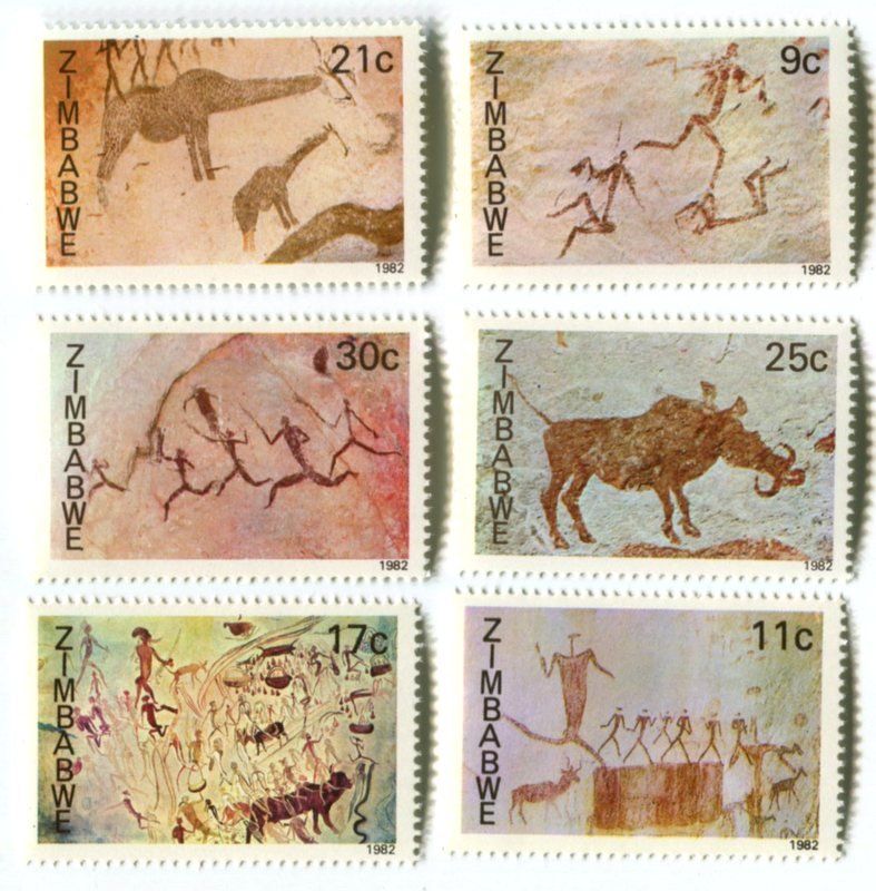 Tous les timbres: Briefmarken "Höhlenmalerei". Simbabwe. – Neuf avec emballage d'origine à Basel par Butsch5