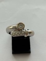 Eleganter Damenring Weissgold mit Diamanten18 Karat