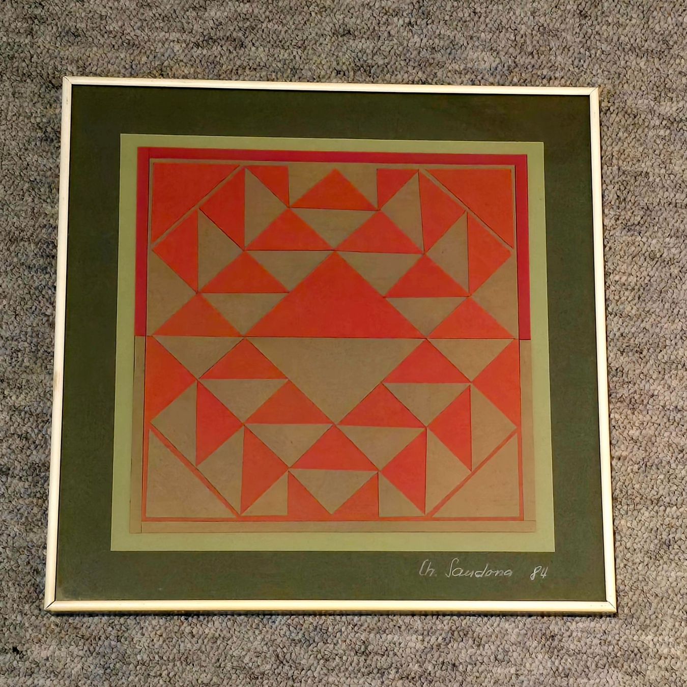 Dipinti: Geometrische Komposition - signiert 84. – Usato da Reinach BL venduto da Pendling 5
