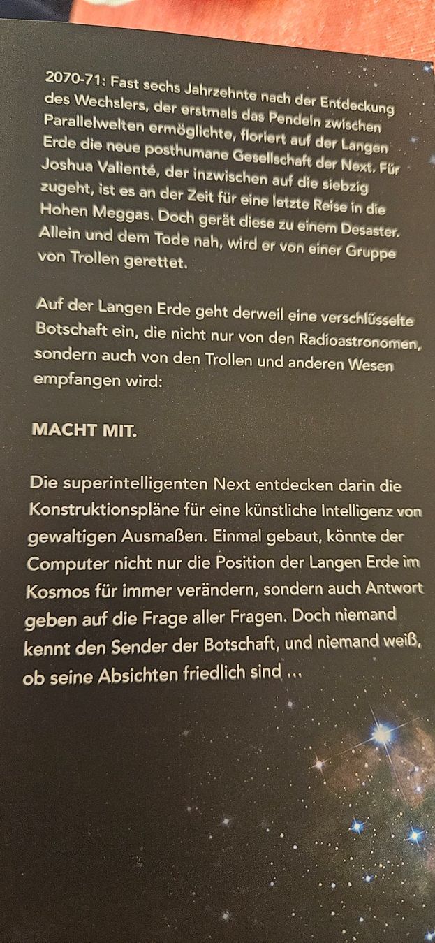 Libri: Terry Pratchett Stephen Baxter Der Lange Kosmos Buch – Usato da Basel venduto da Melibu 2