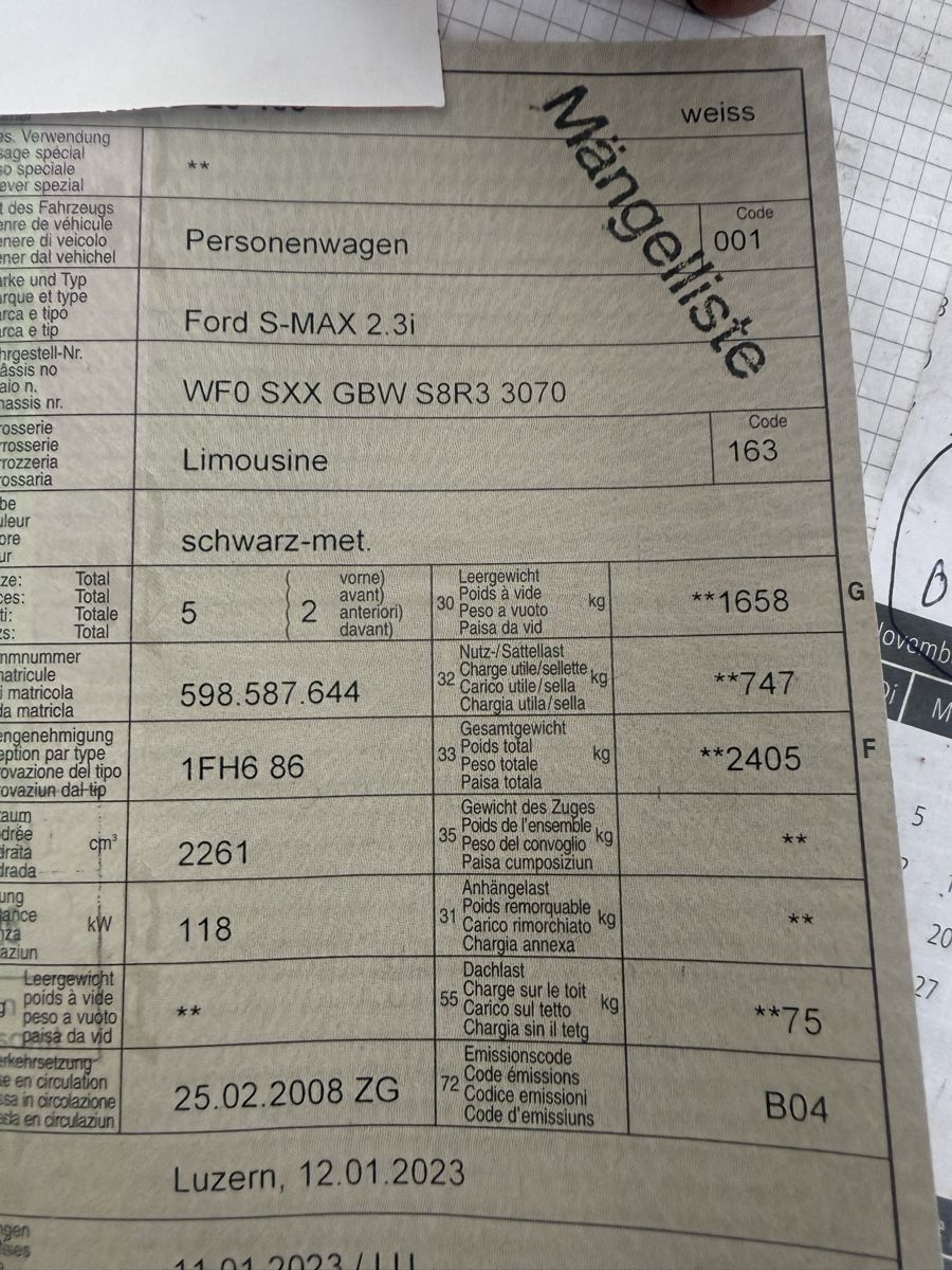 Automobili: Ford S Max Automat  – Usato da Buchrain venduto da Georg_62
