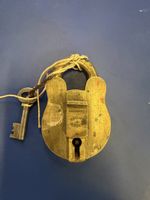 Vorhängeschloss Messing mit Schlüssel antik