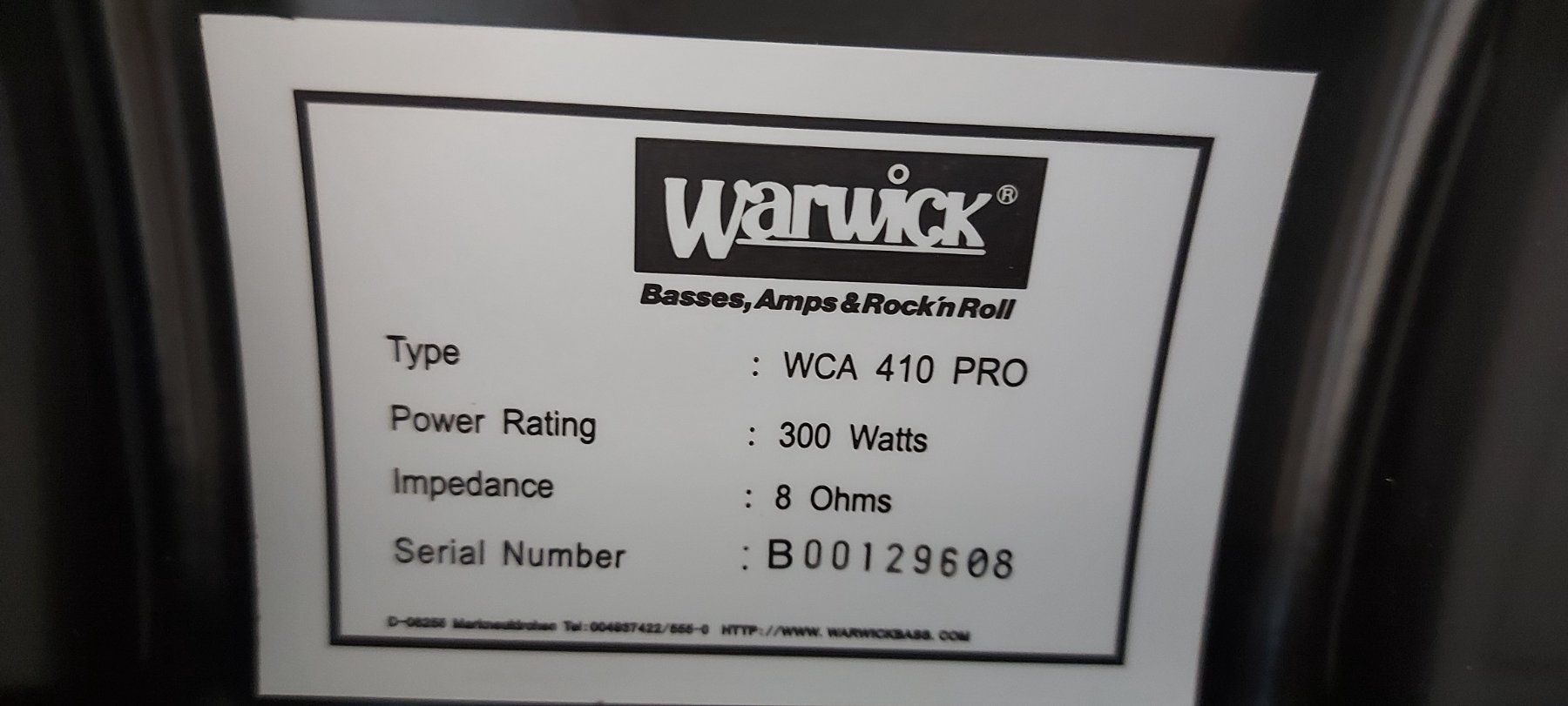 Amplificatori: Bass Amp Bundle Warwick WA 300 ,Warwick WCA 410 PRO – Usato da Glattbrugg venduto da Swissmusik 7