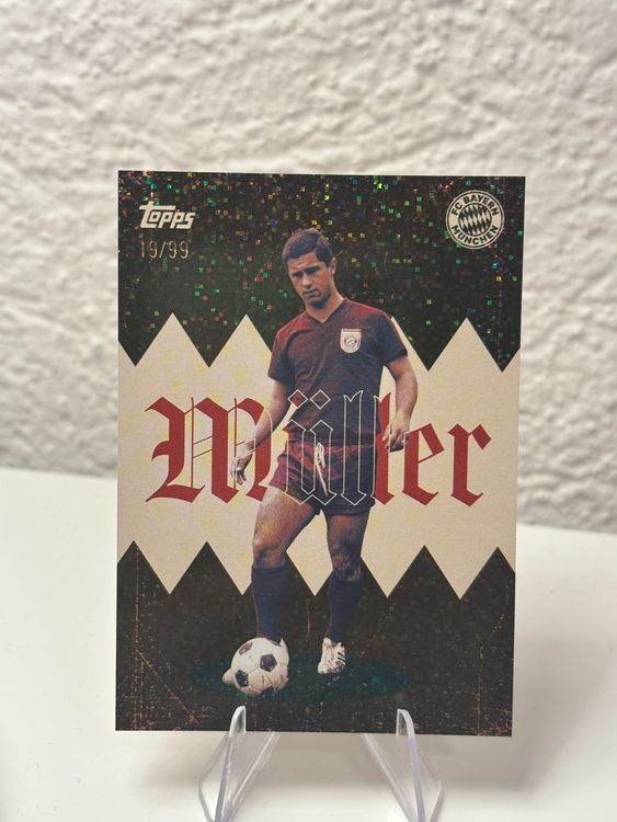 Carte Autographe Signée Gerd Müller - Légende Du FC Bayern Munich - Carte Officielle Avec Autographe Réimprimé