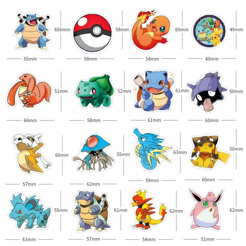 Aufkleber: Pokemon  Mega Sticker Packet 50stk. – Neu und originalverpackt aus Tuggen von Zweitechanceboutique 4