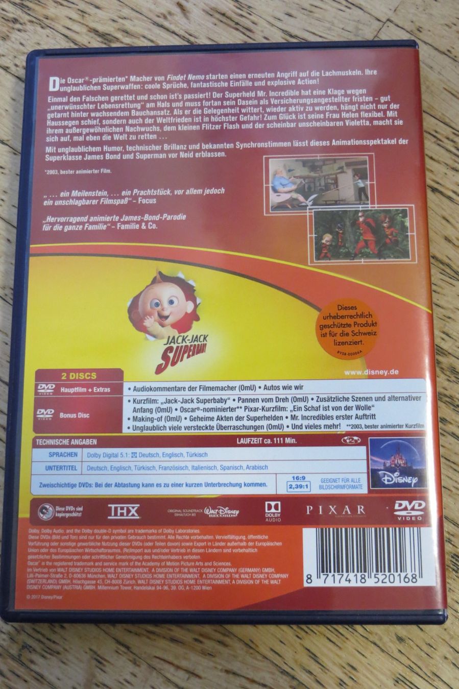 Tutti i DVDs: Die Unglaublichen - 2 DVDs – Usato da Brugg AG venduto da Finlandia 1