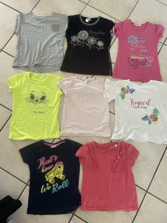8 zuckersüsse T-Shirts Mädchen Gr.122/128