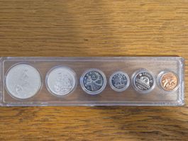Silber Kanada 1965 Münzsatz Unzirkuliert Numismatik