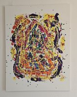 Tableau abstrait peinture acrylique sur toile 60x80.cm