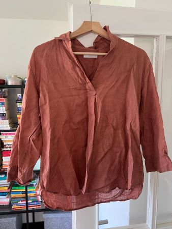 UNIQLO braunes Leinenhemd