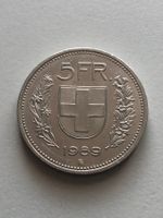 5 Fr. 1989 mit vertiefter Randschrift