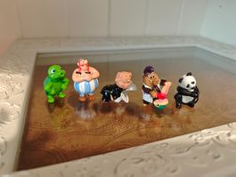Ü-Ei Figuren - Obelix, Koch, Panda, Schildkröte, Schwein!