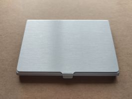Sigel Visitenkartenetui - gebürstetes Aluminium - neuwertig
