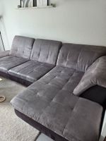 Ecksofa Grau mit Stoffbezug