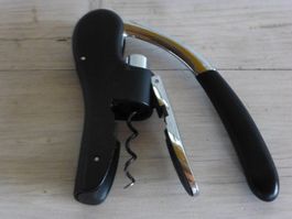 Schott Zwiesel Korkenzieher / Zapfenzieher schwarz Chrom