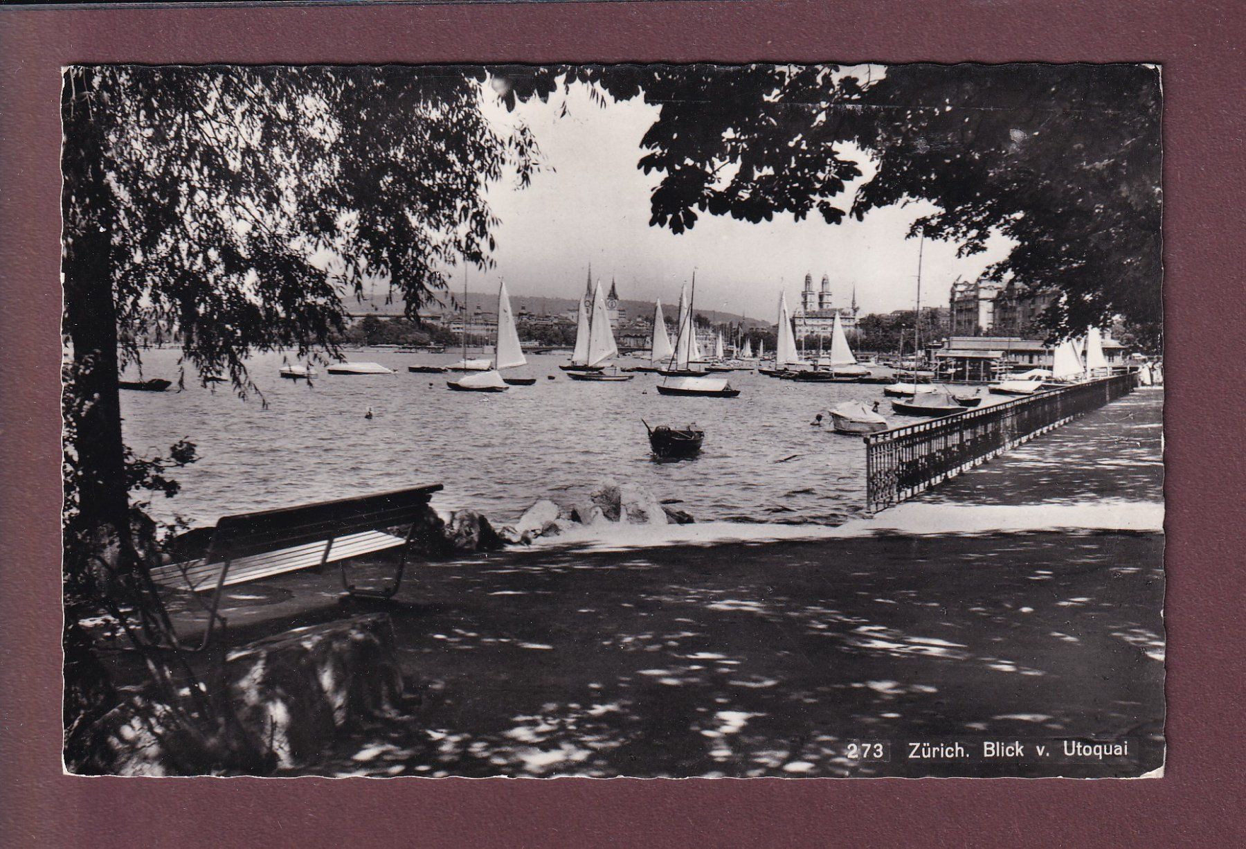 Cartoline postali: ZÜRICH - Utoquai – Usato da Pully venduto da nicecards