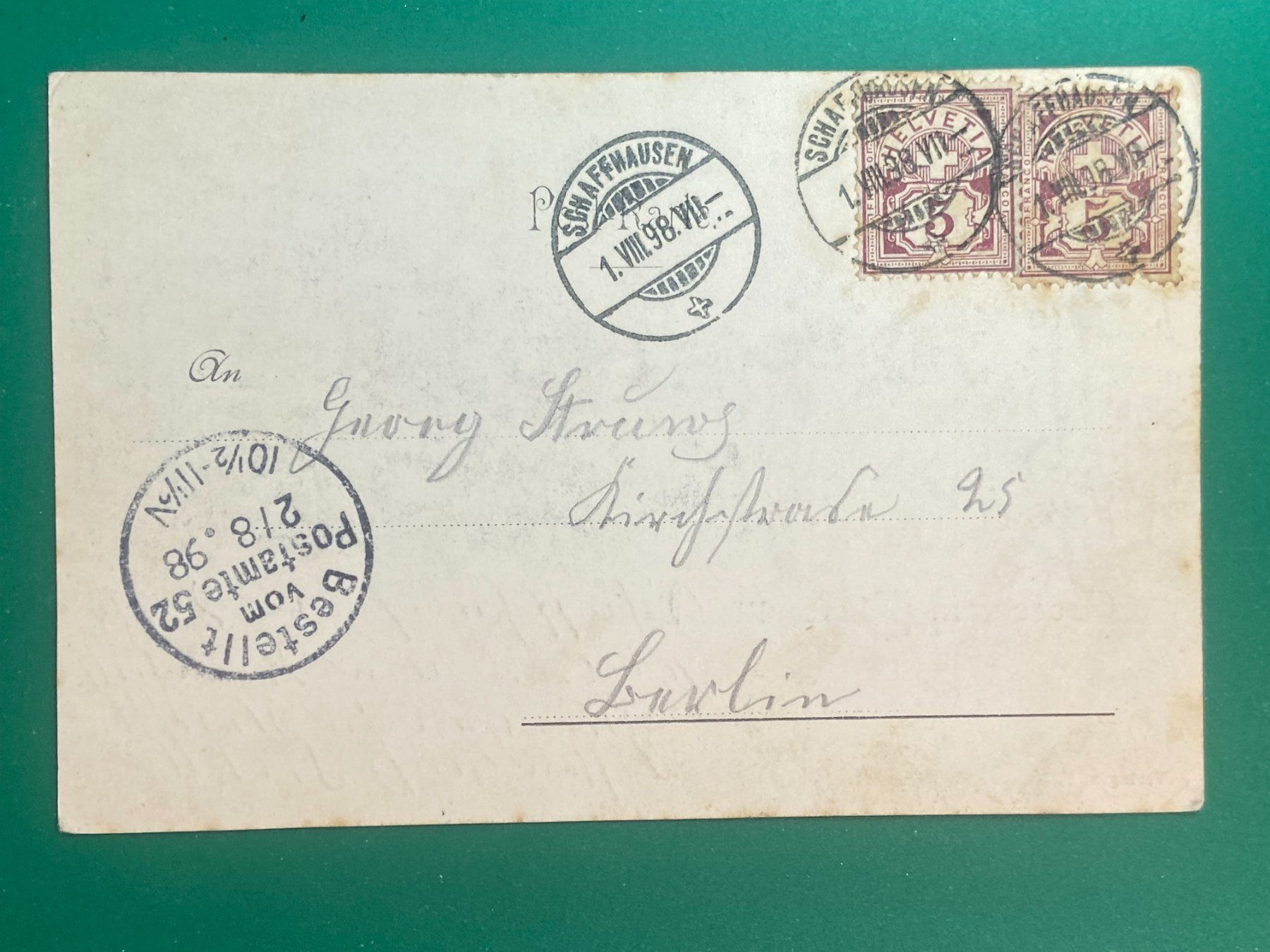 Cartes postales: Gruss vom Rheinfall - 1898 !!! – D'occasion à Steg VS par _vinci_ 1