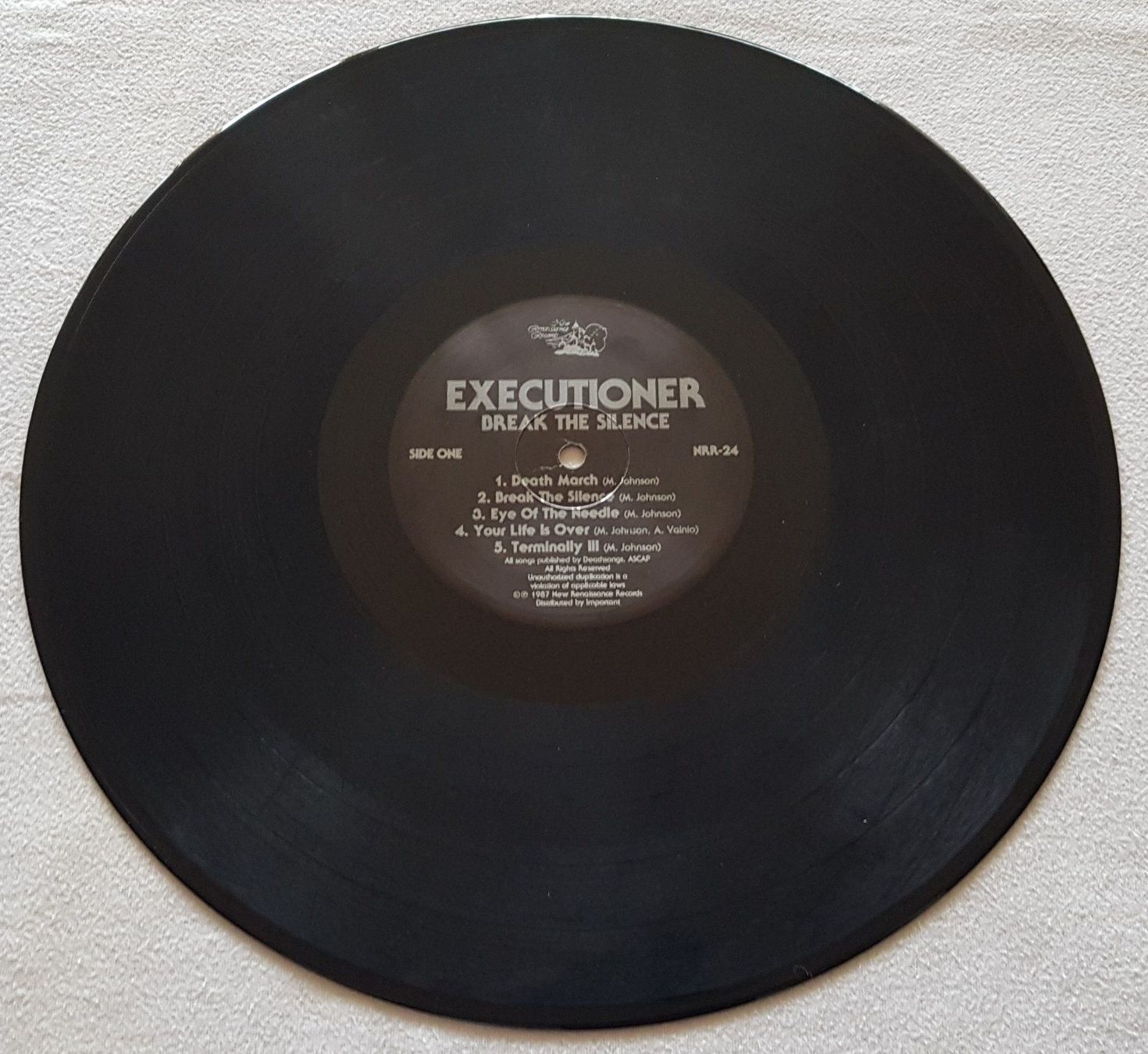 Dischi in vinile: Executioner – Break The Silence - 1987 - US First Press – Usato da Uster venduto da Zardodel 2