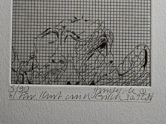 Gemälde: Daniel De Quervain - Kalt Nadel Radierung 1984 – Gebraucht aus Walterswil BE von Lonitti 2