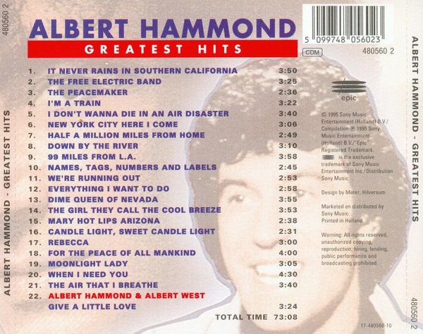 CDs: Hammond Albert: Greatest Hits CD – Neu und originalverpackt aus Steinhausen von Vilivinili 1