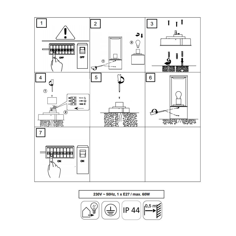 Lampade: Aussen Stehleuchte, IP44, 80 cm Höhe – Nuovo (secondo la descrizione) da Kreuzlingen venduto da Smart-Light 5