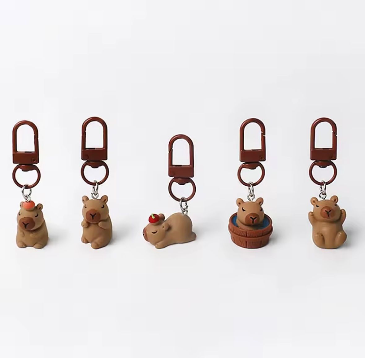 Portachiavi: 5 PCS  - Porte clé, cappybarra (no repeat) – Nuovo e nell'imballaggio originale da Collombey venduto da Cards07 1