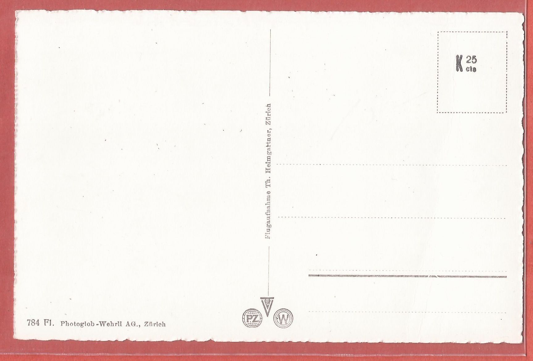 Cartoline postali: Wädenswil - Flugaufnahme ca. 1950 – Usato da Fislisbach venduto da Porano 1