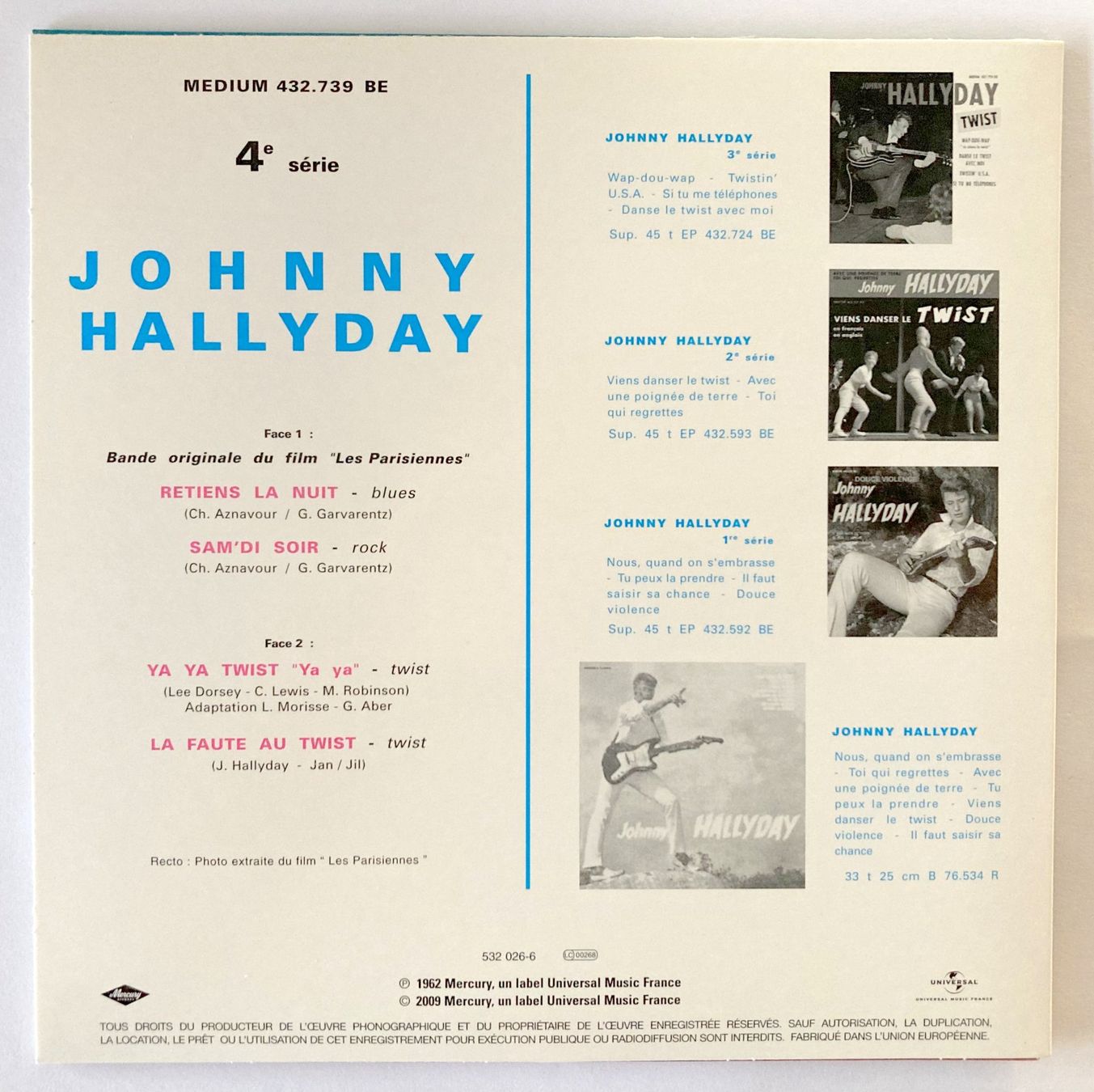 Schallplatten: JOHNNY HALLYDAY - RETIENS LA NUIT – Gebraucht aus Bottens von hotter-than-hell 1