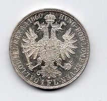 (1283) Ungarn, 1 Florin, 1860, top stgl