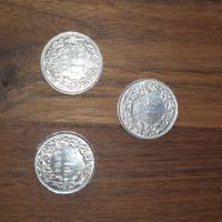 3 Stk. Zweifränkler  silber