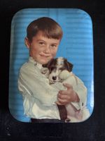Blue Bird Toffee Tin Boy Dog Harry Vincent 13cm