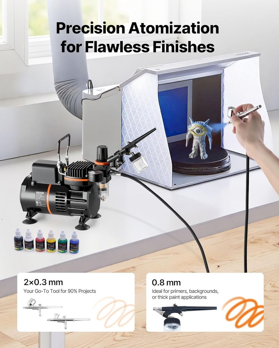 Tutti gli attrezzi: VEVOR Airbrush Set mit Luftkompressor – Nuovo e nell'imballaggio originale da Bottighofen venduto da zaap 4