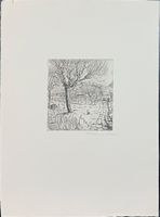 Gregor Rabinovitch. Landschaft mit Bäumen, 1921. Radierung.