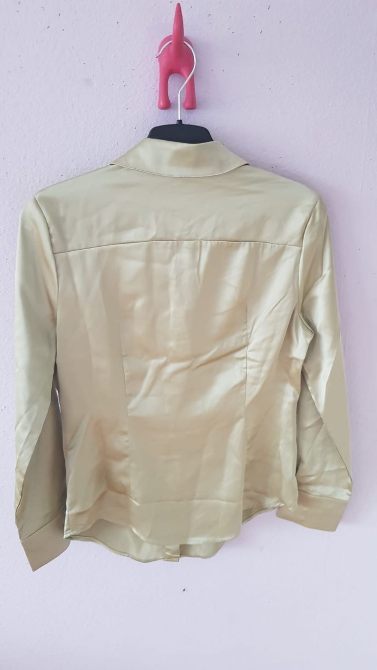 Zebra Camicette: Chemisier satiné vert ZEBRA taille S – Nuovo (secondo la descrizione) da Versoix venduto da aline_b 1