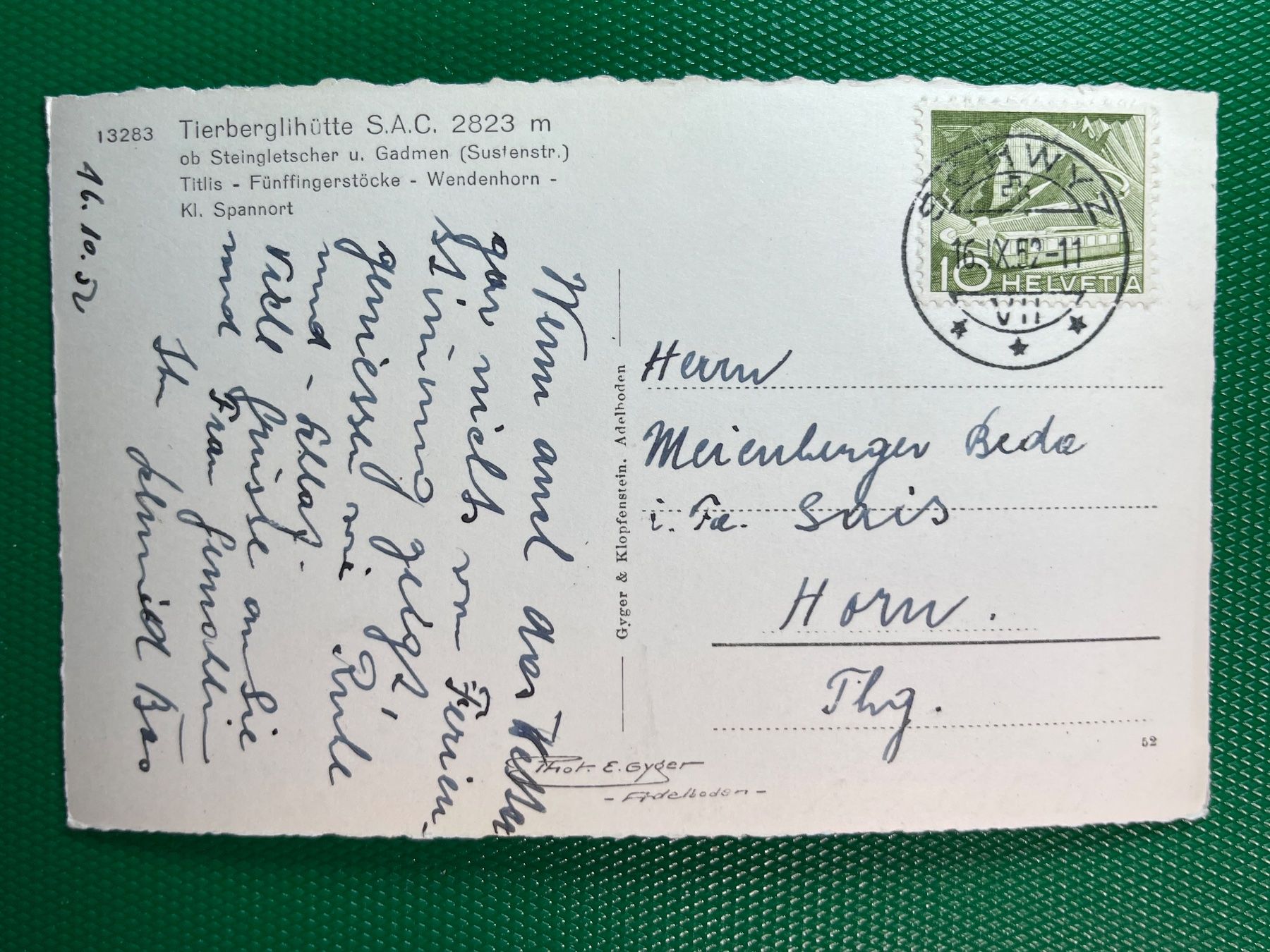 Cartoline postali: Tierberglihütte S.A.C. – Usato da Steg VS venduto da danwer74 1
