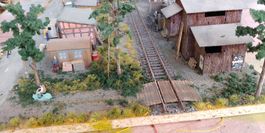 sehr schönes Gleichstrom Diorama mit Roco Dampflok H0