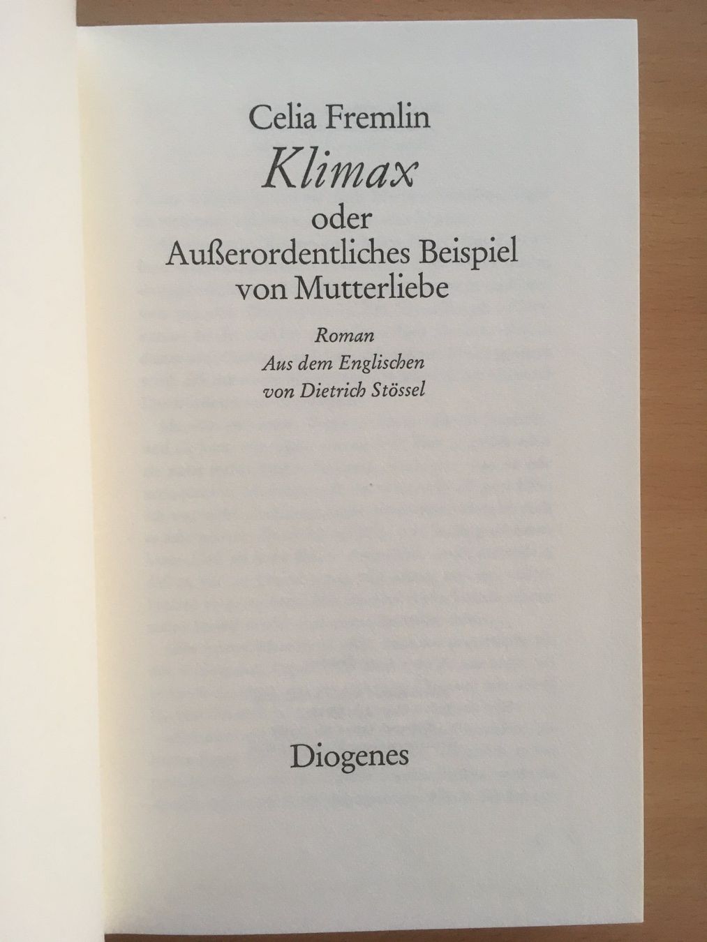 Bücher: Klimax oder Ausserordentliches Beispiel von Mutterliebe – Gebraucht aus Grenchen von Kogi7 2