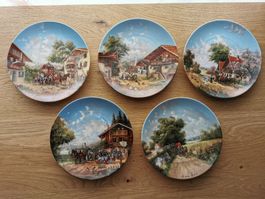 5 Sammelteller von Seltmann Weiden, Lückels Dorfläbe,Vintage