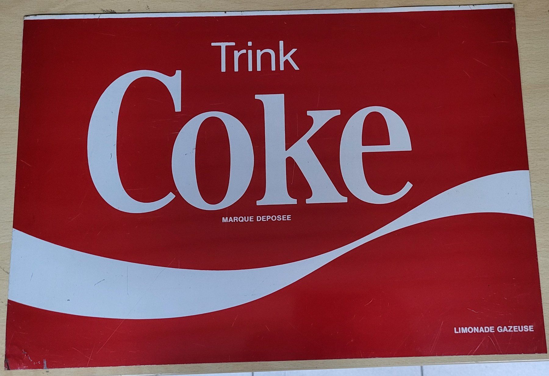 Coca-Cola Insegne: Blechschild Coca Cola " Trink Coke " – Usato da Figino venduto da mayam63