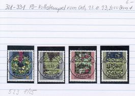 328-331 FD-Vollstempel vom Ort, 23.11.93, 3000 Bern 1