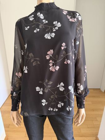 Bluse mit Blumenmuster Aniston SELECTED Gr. 38 Langarm