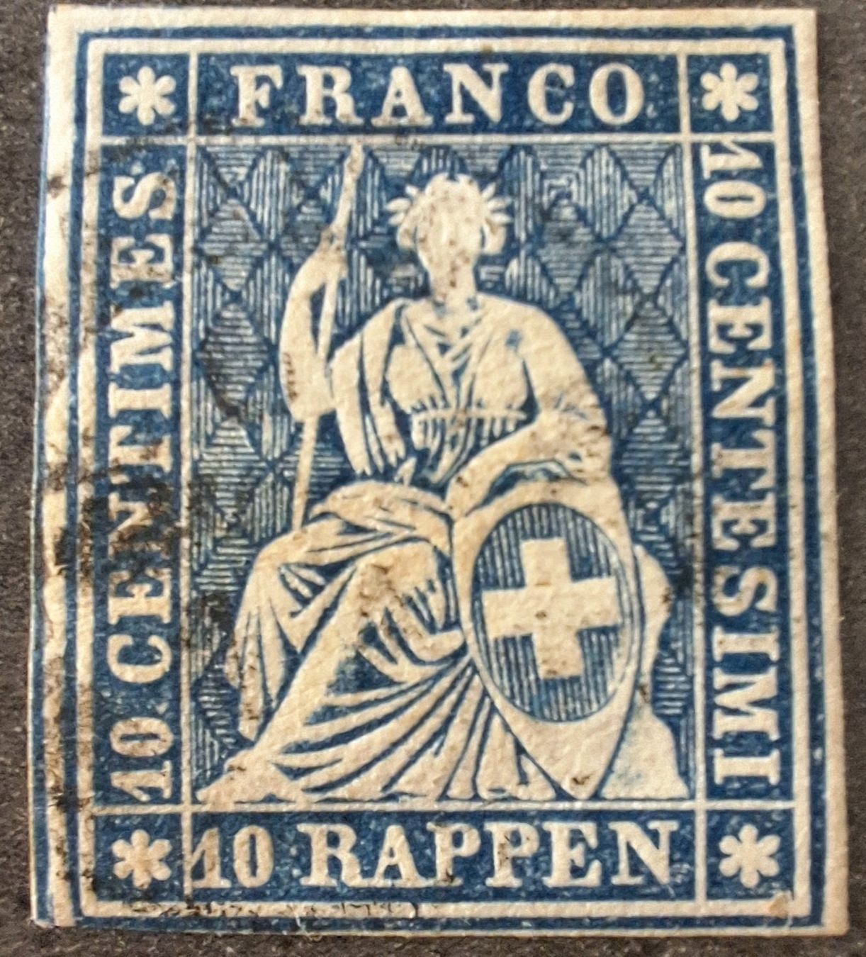 Alle Briefmarken: Strubel 23G Kat. 40.- – Gebraucht aus Balgach von SIMEON27