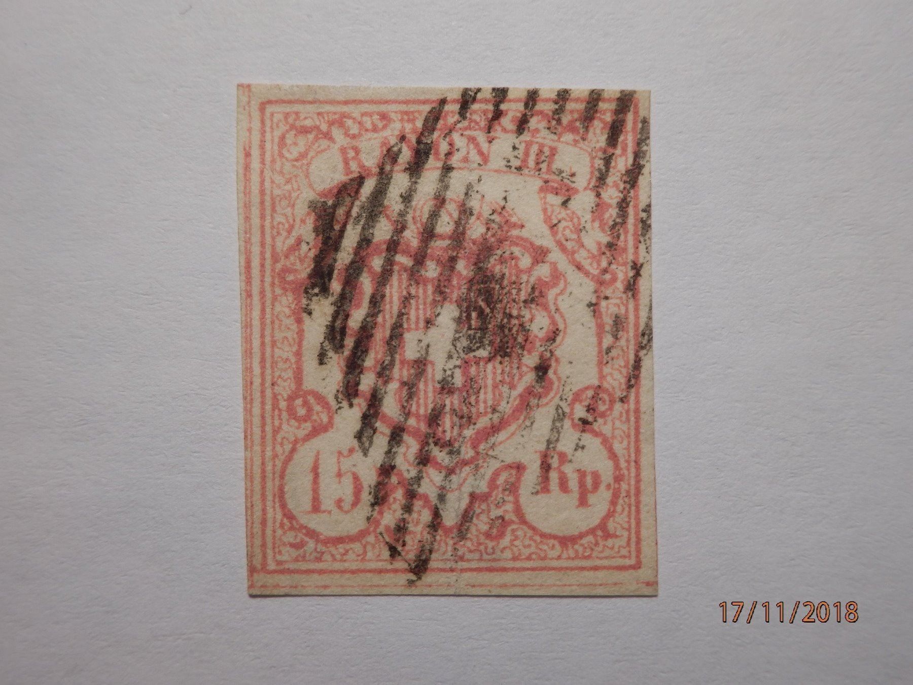 Tutti i francobolli: ZNr.20, Rayon III, Type 9, Stein OM II – Usato da Ueberstorf venduto da dinbau
