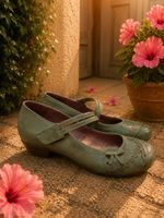 Brako Ballerinas Spangenschuhe Spangenpumps  tannen grün 38